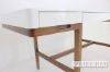 Picture of Test No Order - ARCTIC 165 High Gloss Office Desk with 3 Drawers (Solid Ash Wood Frame)