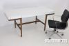 Picture of Test No Order - ARCTIC 165 High Gloss Office Desk with 3 Drawers (Solid Ash Wood Frame)