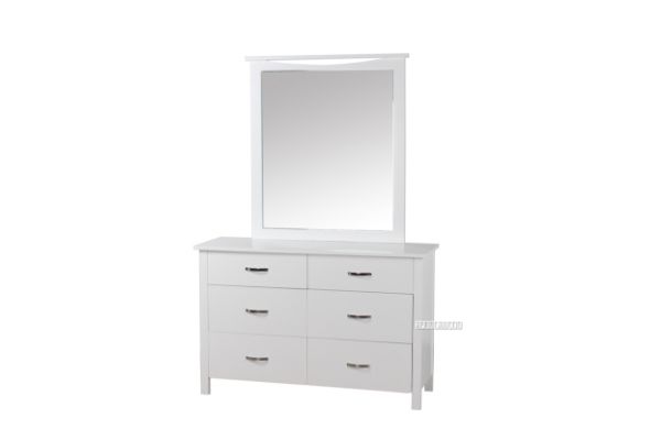 Picture of Test No Order - PORTLAND 6 DRW Dressing Table with Mirror