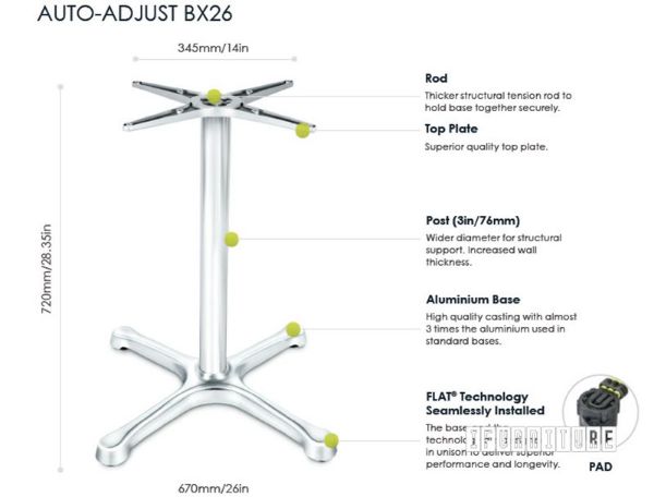 Picture of Test No Order - BX26 FLATTECH Auto Adjust Table Base 