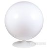 Picture of Test No Order - REPLICA Fiber Glass & Cashmere BALL Chair (White Shell with Red Cashmere Interior)