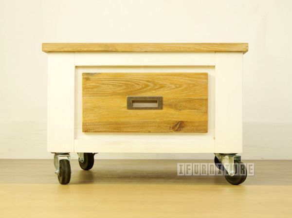 Picture of Test No Order - WHITE HORSE Acacia Lamp Table with Wheels