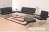 Picture of Test No Order - BARCELONA Chair and Ottoman *Italian Leather - Black Chair and Ottoman