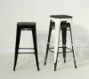 Picture of Test No Order - TOLIX Replica Bar Stool H76 with Rustic Elm Seat