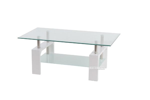 Picture of Test No Order - HORIZON Glass Coffee Table (White)