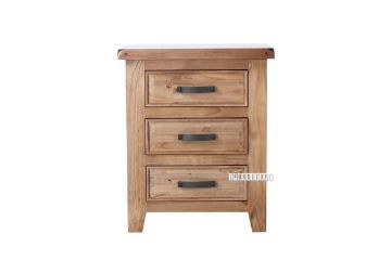 Picture of Test No Order - FRANCO 3-Drawer Bedside Table (Solid NZ Pine Wood)