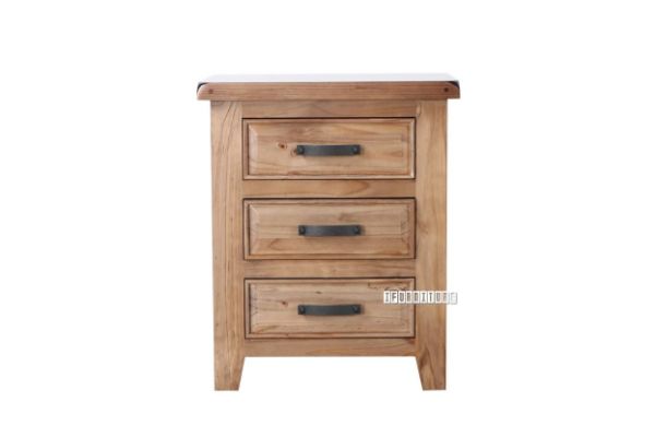 Picture of Test No Order - FRANCO 3-Drawer Bedside Table (Solid NZ Pine Wood)