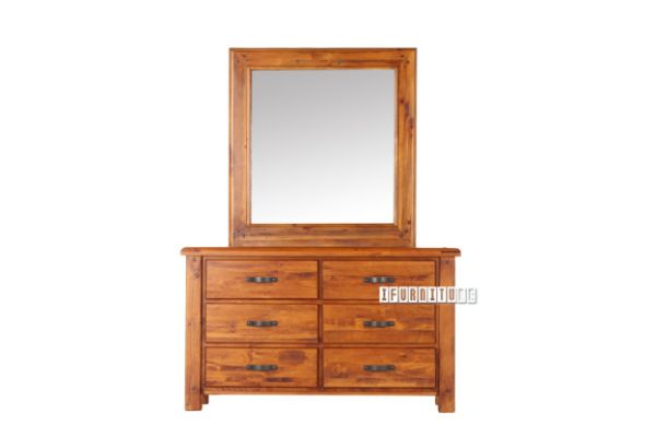 Picture of Test No Order - FOUNDATION Dressing Table with Mirror (Rustic Pine)