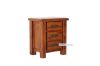 Picture of Test No Order - FOUNDATION 3-Drawer Bedside Table (Rustic Pine)