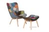 Picture of Test No Order - TARTAN Patchwork Lounge Arm Chair & Ottoman