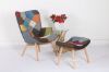 Picture of Test No Order - TARTAN Patchwork Lounge Arm Chair & Ottoman