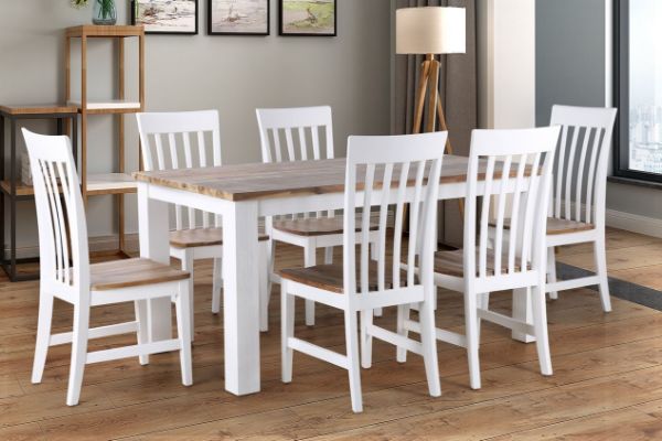 Picture of Test No Order - CHRISTMAS 1.6M/1.9M 7PC Dining Set (Solid Acacia Wood)