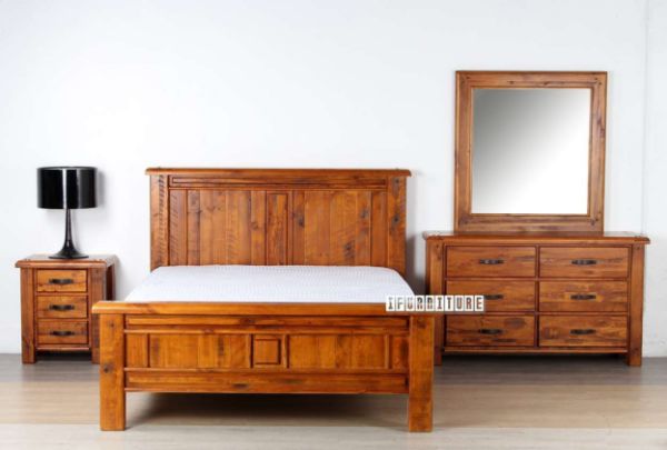 Picture of Test No Order - FOUNDATION Bedroom Combo in Queen/King/Super King Size (Rustic Pine)