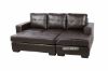 Picture of Test No Order - JESSIE Reversible Sectional Sofa/Sofa Bed with Ottoman (Dark Brown)