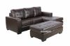 Picture of Test No Order - JESSIE Reversible Sectional Sofa/Sofa Bed with Ottoman (Dark Brown)