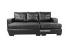 Picture of Test No Order - JESSIE Reversible Sectional Sofa/Sofa Bed with Ottoman (Black)