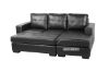 Picture of Test No Order - JESSIE Reversible Sectional Sofa/Sofa Bed with Ottoman (Black)