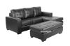 Picture of Test No Order - JESSIE Reversible Sectional Sofa/Sofa Bed with Ottoman (Black)