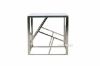 Picture of Test No Order - LELLA Square Clear Glass Side Table (Silver)