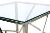 Picture of Test No Order - LELLA Square Clear Glass Side Table (Silver)