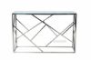 Picture of Test No Order - LELLA Rectangle Clear Glass Hall Table (Silver)