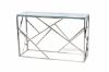 Picture of Test No Order - LELLA Rectangle Clear Glass Hall Table (Silver)