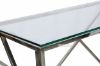 Picture of Test No Order - LELLA Rectangle Clear Glass Hall Table (Silver)