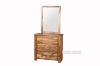 Picture of Test No Order - SARA 3-Drawer Solid Acacia Wood Dressing Table with Mirror