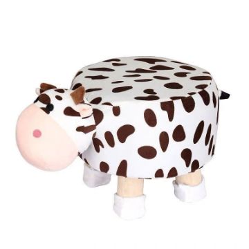 Picture of Test No Order - PLUSH Animal Foot Stool (Cow)