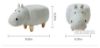 Picture of Test No Order - ANIMAL Big Hardwood Ottoman (White Hippo)