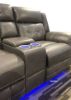 Picture of Test No Order - COBALT Power Reclining Sectional Sofa with LED Lights (Black)