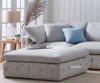 Picture of Test No Order - SUSSEX Memory Foam 4 Seater Extra Large Sofa with Ottoman (Light Grey)