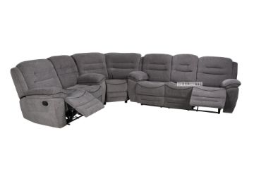 Picture of Test No Order - NAPOLI Manual Recliner Corner Sofa (Grey)