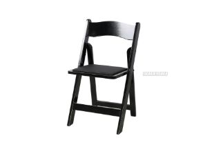 Picture of Test No Order - RETREAT Foldable Dining Chair - Black Chair with Black PU Seat