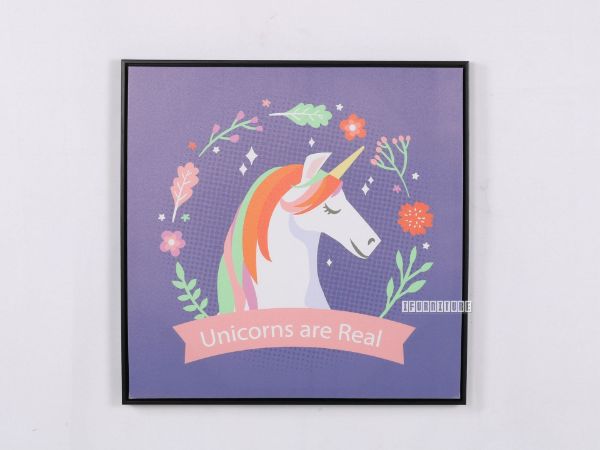 Picture of Test No Order - Unicorns Are real  60x60 Canvas Framed Print