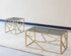 Picture of Test No Order - CLIO Rectangle Grey Glass with Golden Legs Coffee Table