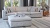 Picture of Test No Order - SUSSEX Memory Foam 4 Seater Extra Large Sofa with Ottoman (Light Grey)