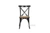 Picture of Test No Order - ALBION Solid Beech Cross Back Dining Chair with Rattan Seat (Black)