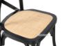 Picture of Test No Order - ALBION Solid Beech Cross Back Dining Chair with Rattan Seat (Black)