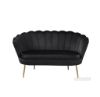 Picture of Test No Order - EVELYN Curved Flared Velvet Love Seat (Black)