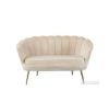 Picture of Test No Order - EVELYN Curved Flared Velvet Love Seat (Beige)