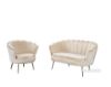 Picture of Test No Order - EVELYN Curved Flared Velvet Love Seat (Beige)