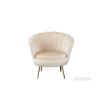 Picture of Test No Order - EVELYN Curved Flared Accent Velvet Chair (Beige)