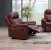 Picture of Test No Order - BREVILLE Reclining Genuine Leather Sofa (Wine Red)