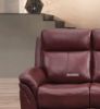 Picture of Test No Order - BREVILLE Reclining Genuine Leather Sofa (Wine Red)