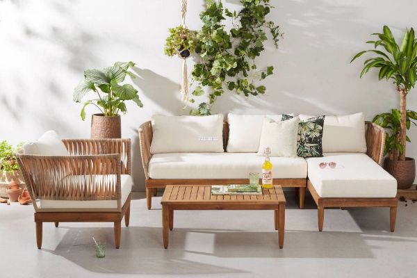 Picture of Test No Order - ELISE Sectional Outdoor Wicker Sofa + Coffee Table Set