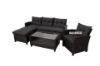 Picture of Test No Order - AURORA Rattan Outdoor Sofa + Coffee Table Set (Black)