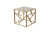 Picture of Test No Order - CLIO Square Grey Glass Side Table with Golden Frame