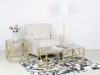 Picture of Test No Order - CLIO Rectangle Grey Glass with Golden Legs Coffee Table