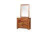 Picture of Test No Order - PHILIPPE 4-Drawer Dressing Table with Mirror (Rustic Java Colour)